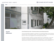 Tablet Screenshot of bestattung-schmid.de
